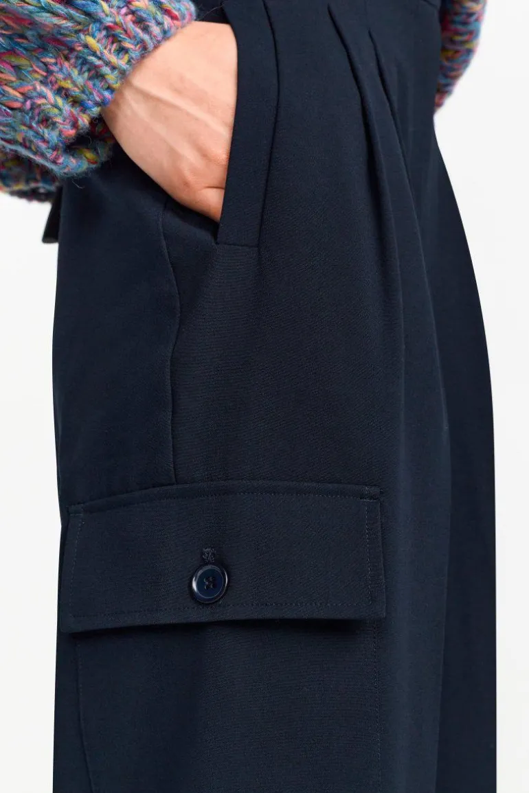 Anzughose Mit Cargo-Details