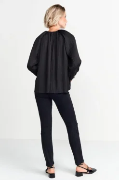 Ausgestellte Plissee-Bluse