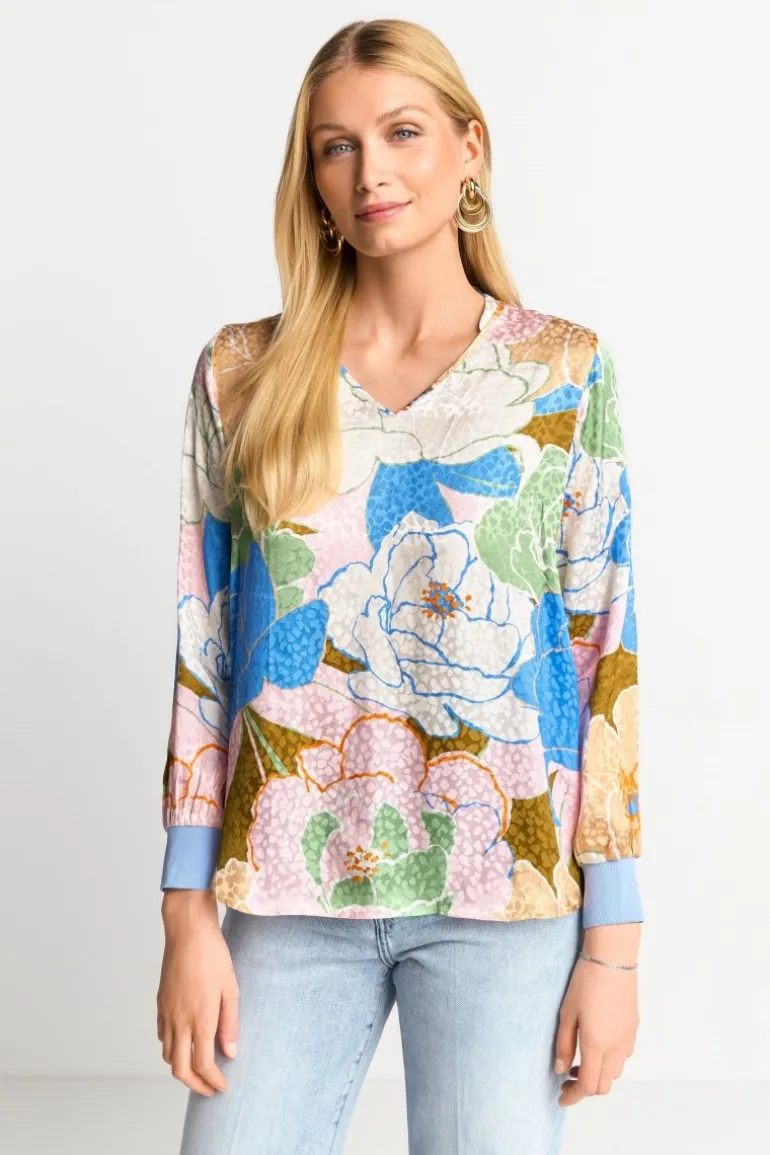 Bluse Mit Floralem Print