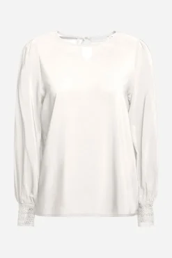 Bluse Mit Manschetten Aus Spitze