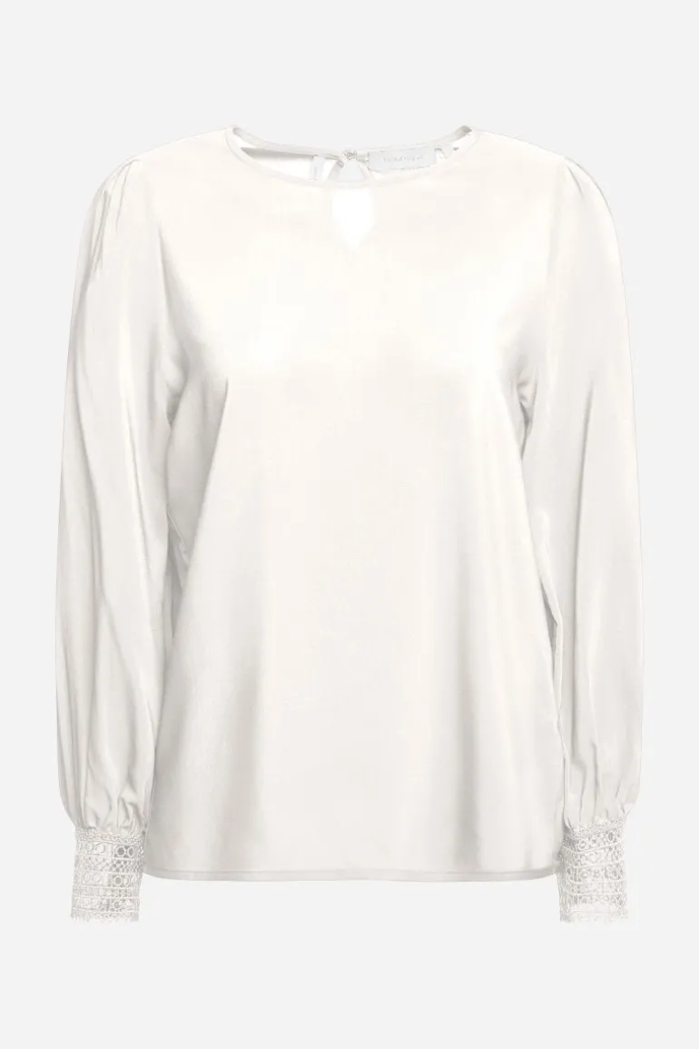 Bluse Mit Manschetten Aus Spitze
