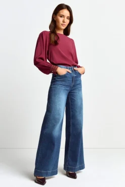 Bluse Mit Manschetten Aus Spitze