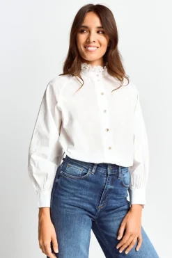 Bluse Mit Rüschenkragen