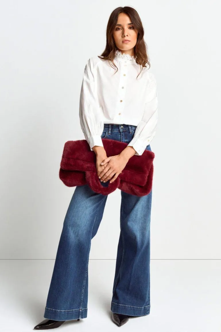 Bluse Mit Rüschenkragen