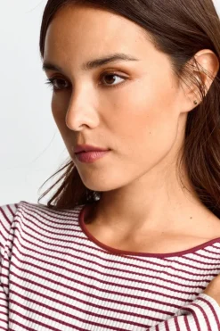 Bodycon-Longsleeve Mit Streifen