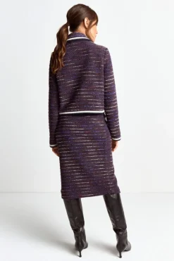 Bouclé-Jacke Mit Bubikragen