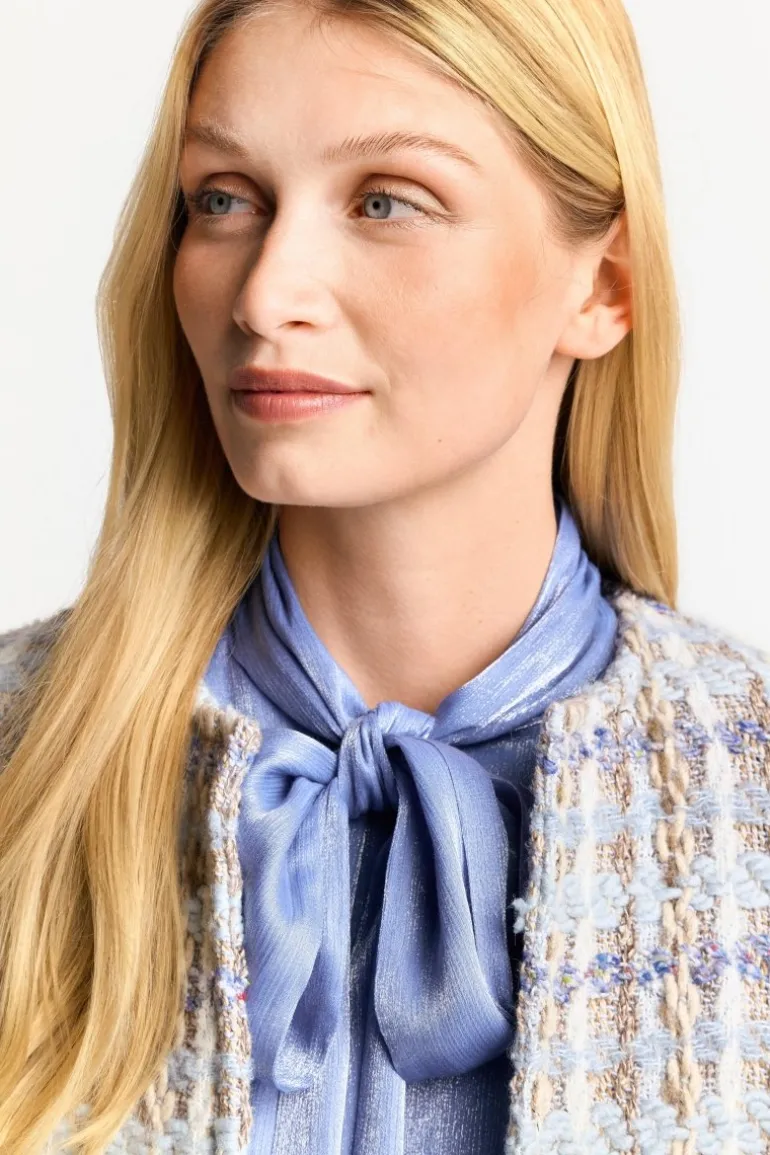 Bouclé-Jacke Mit Rundhalsausschnitt