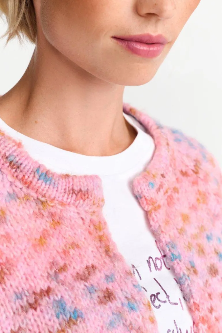 Cardigan In Zartem Pink