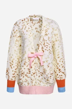 Cardigan Mit Kontrastbündchen Und Schleife