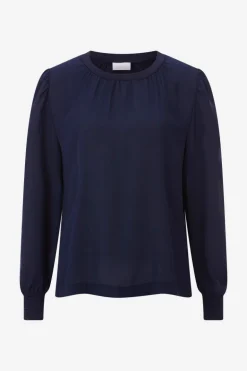 Chiffonbluse Mit Rundhalsausschnitt
