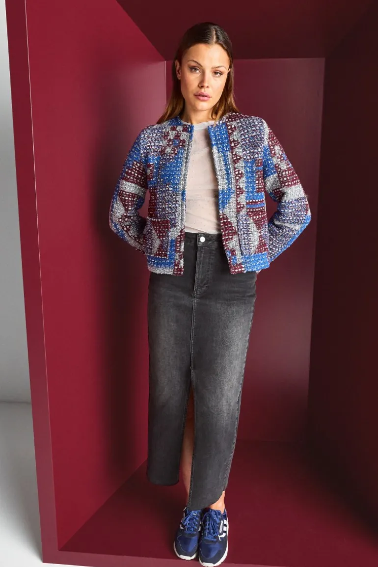 Denim-Rock Mit Schlitz