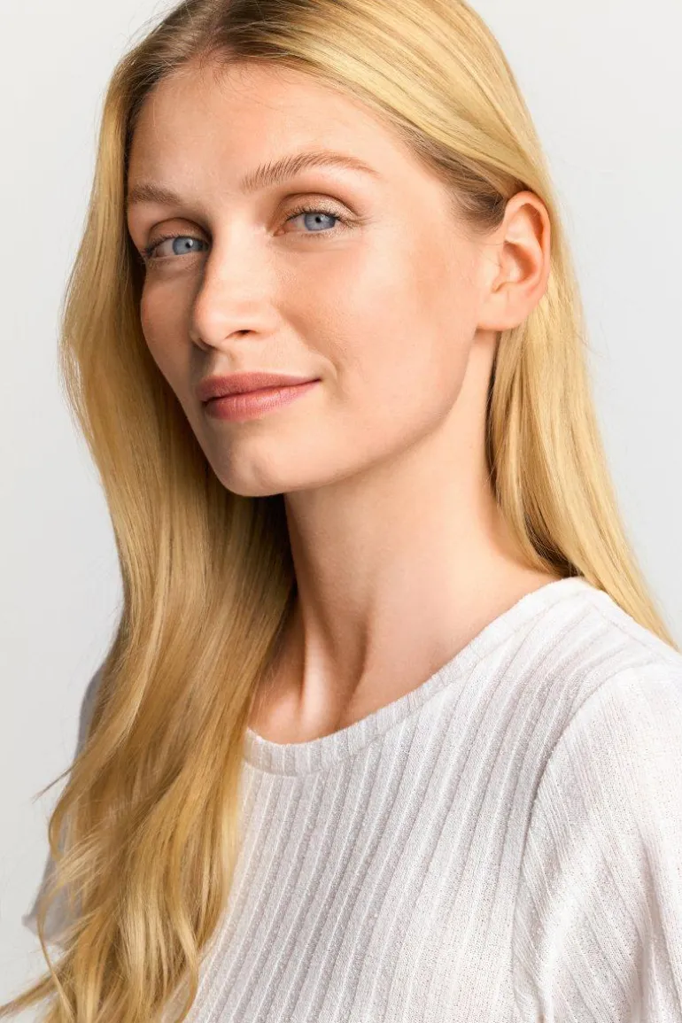 Figurbetontes Rib-Shirt