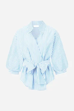 Gestreifte Wickelbluse