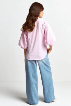 Gestreifte Wickelbluse