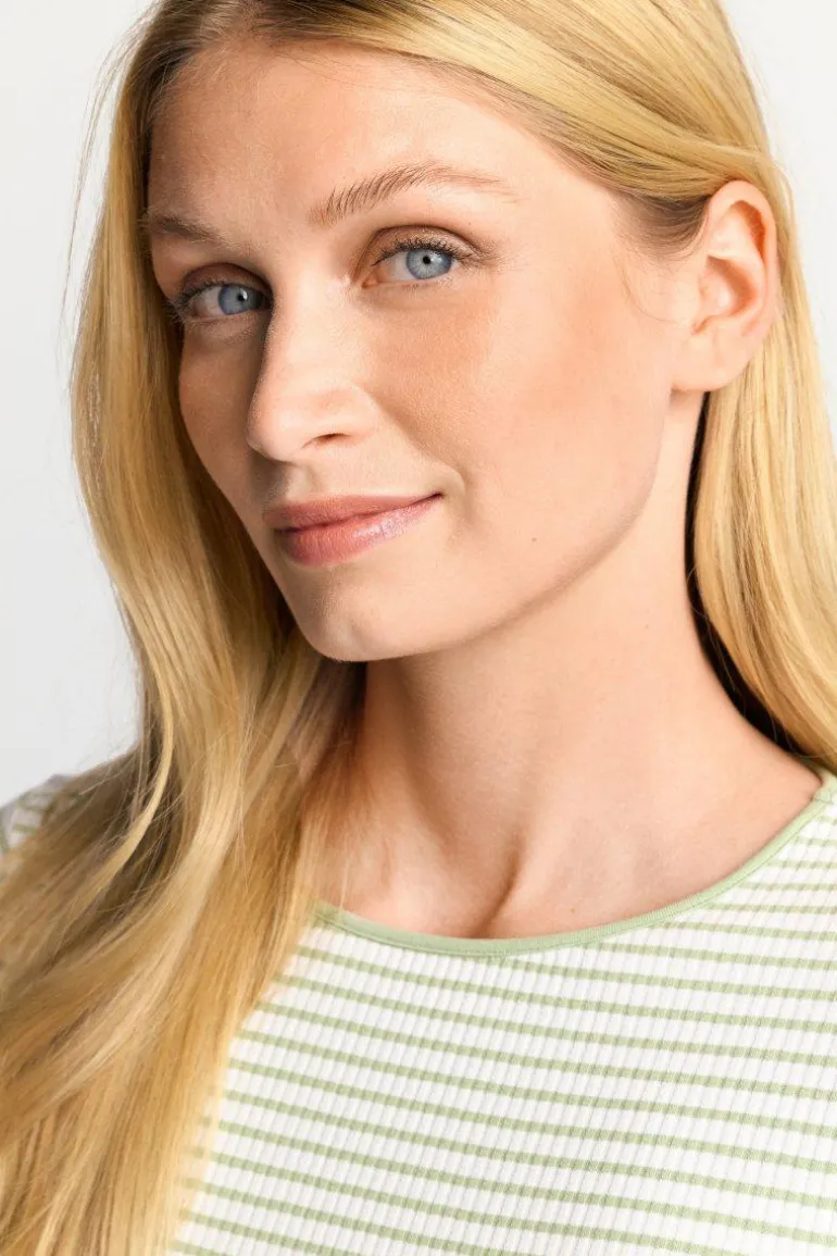 Gestreiftes Rib-Longsleeve