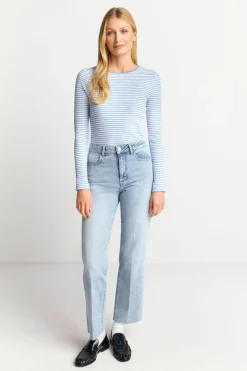 Gestreiftes Rib-Longsleeve