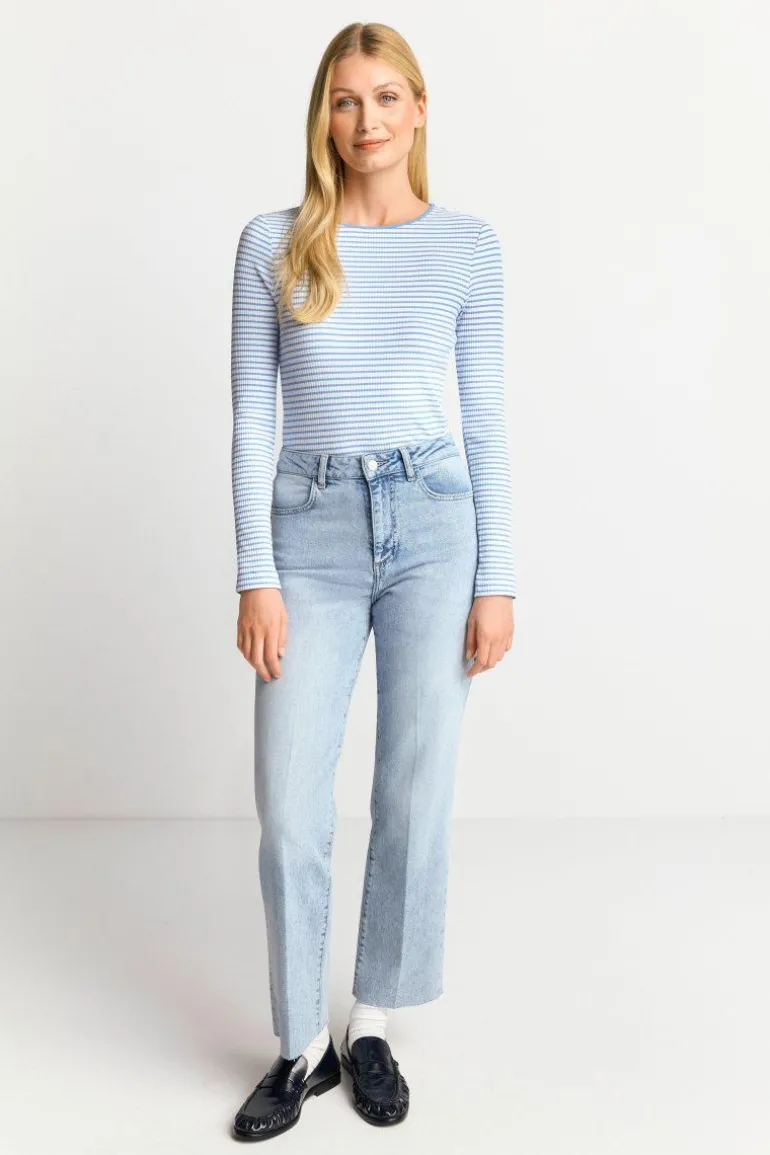 Gestreiftes Rib-Longsleeve