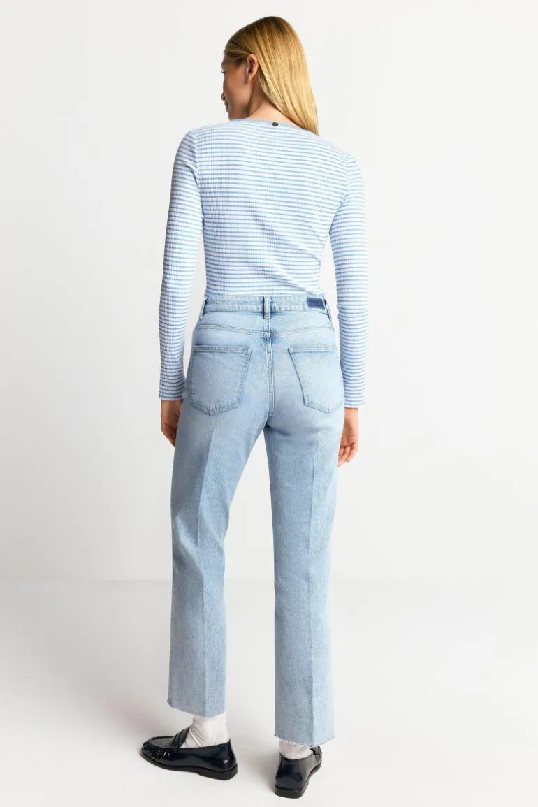 Gestreiftes Rib-Longsleeve