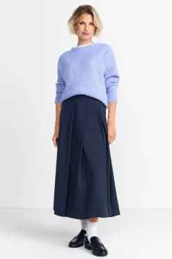 Grobstrickpullover Mit Rundhalsausschnitt