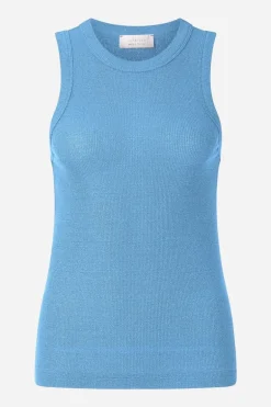 Hellblaues Rib-Tanktop