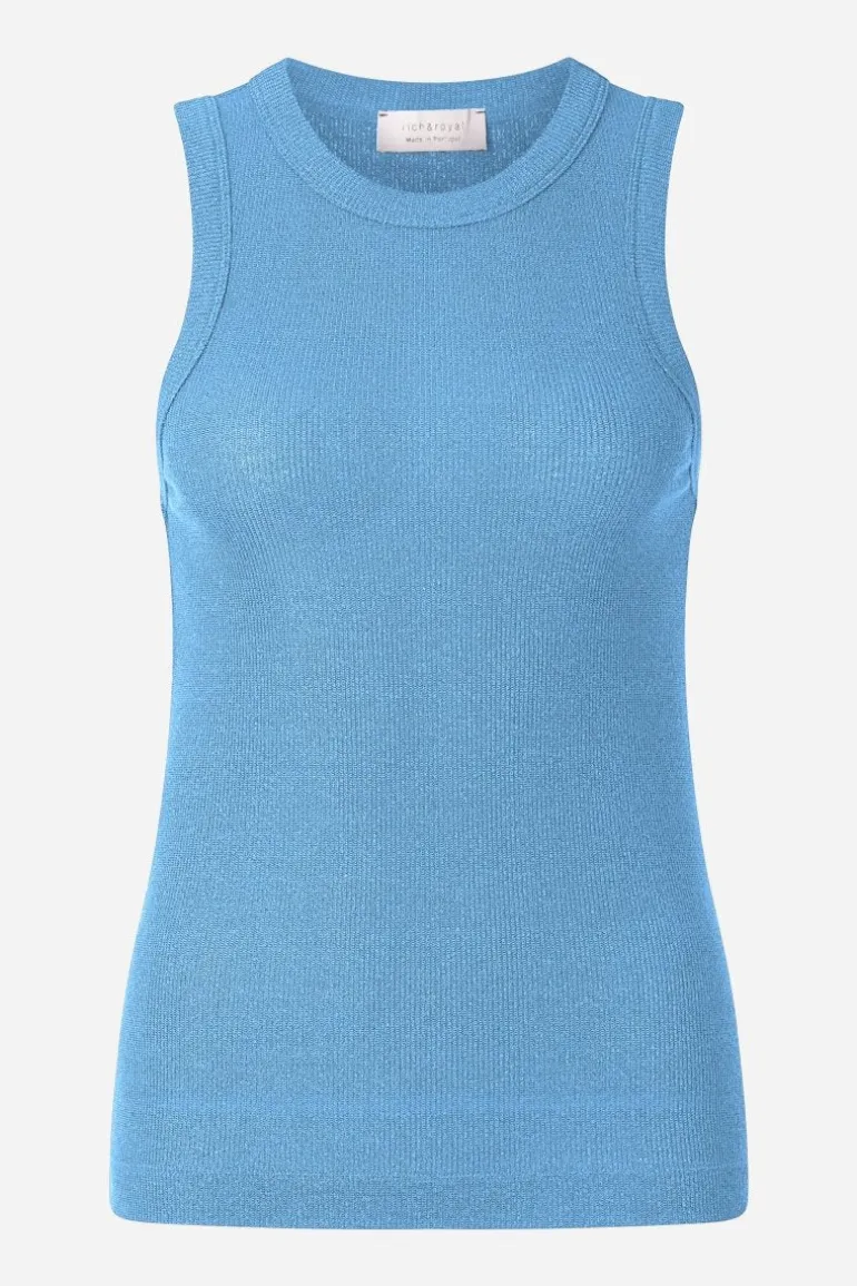 Hellblaues Rib-Tanktop