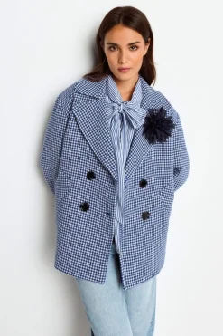 Jacke Mit Hahnentrittmuster