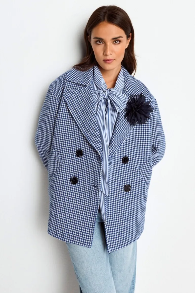 Jacke Mit Hahnentrittmuster