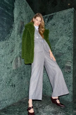 Karierte Culotte Aus Wollmix