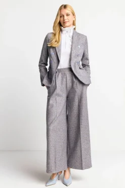 Karierter Wollblazer Mit Reverskragen