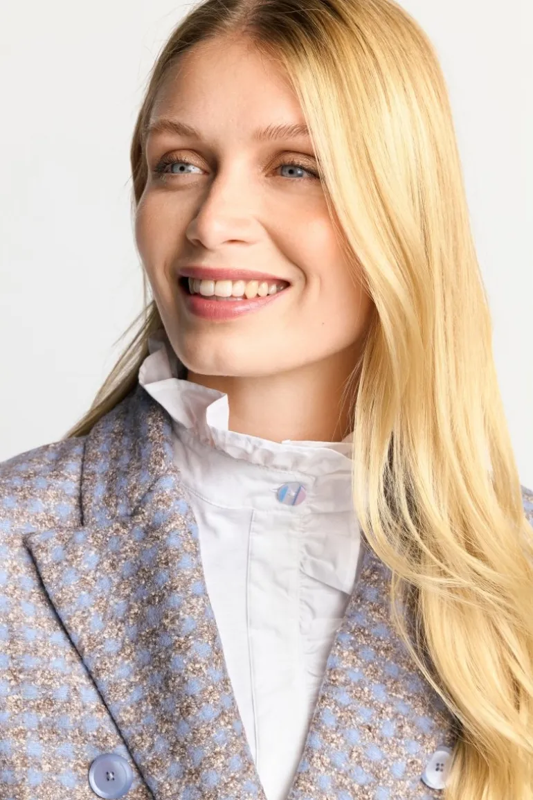 Karierter Wollblazer Mit Reverskragen