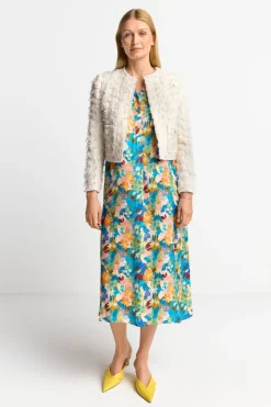 Kurze Jacke Mit Fransiger Struktur