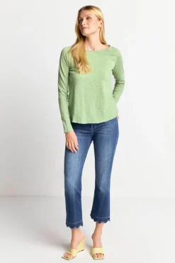 Longsleeve Aus Baumwolle Mit Offenen Kanten