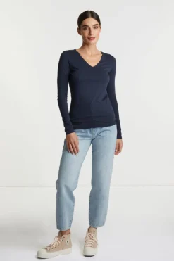 Longsleeve Mit V-Neck