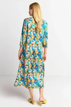 Midikleid Mit Buntem Blumenprint