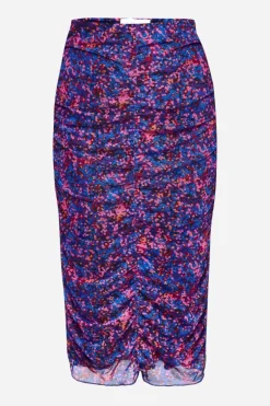 Midirock Mit Floralem Allover-Print