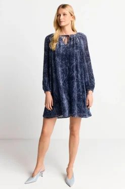 Mini-Blusenkleid Aus Samt