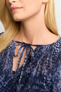 Mini-Blusenkleid Aus Samt