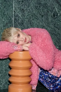 Offene Kunstfelljacke