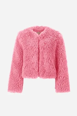 Offene Kunstfelljacke