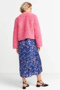 Offene Kunstfelljacke