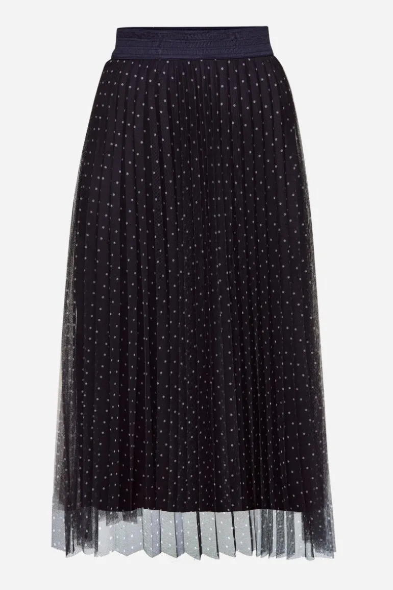 Plisseerock Mit Pünktchenmuster