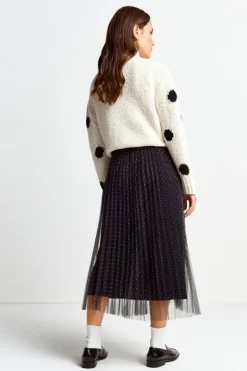 Plisseerock Mit Pünktchenmuster