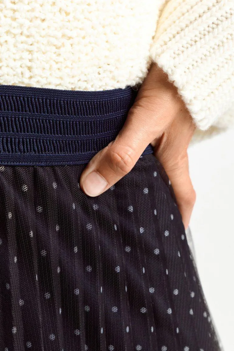 Plisseerock Mit Pünktchenmuster