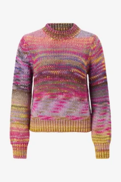 Pullover Aus Buntem Melange-Strick