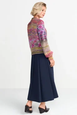 Pullover Aus Buntem Melange-Strick