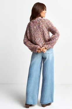 Pullover Aus Melangestrick