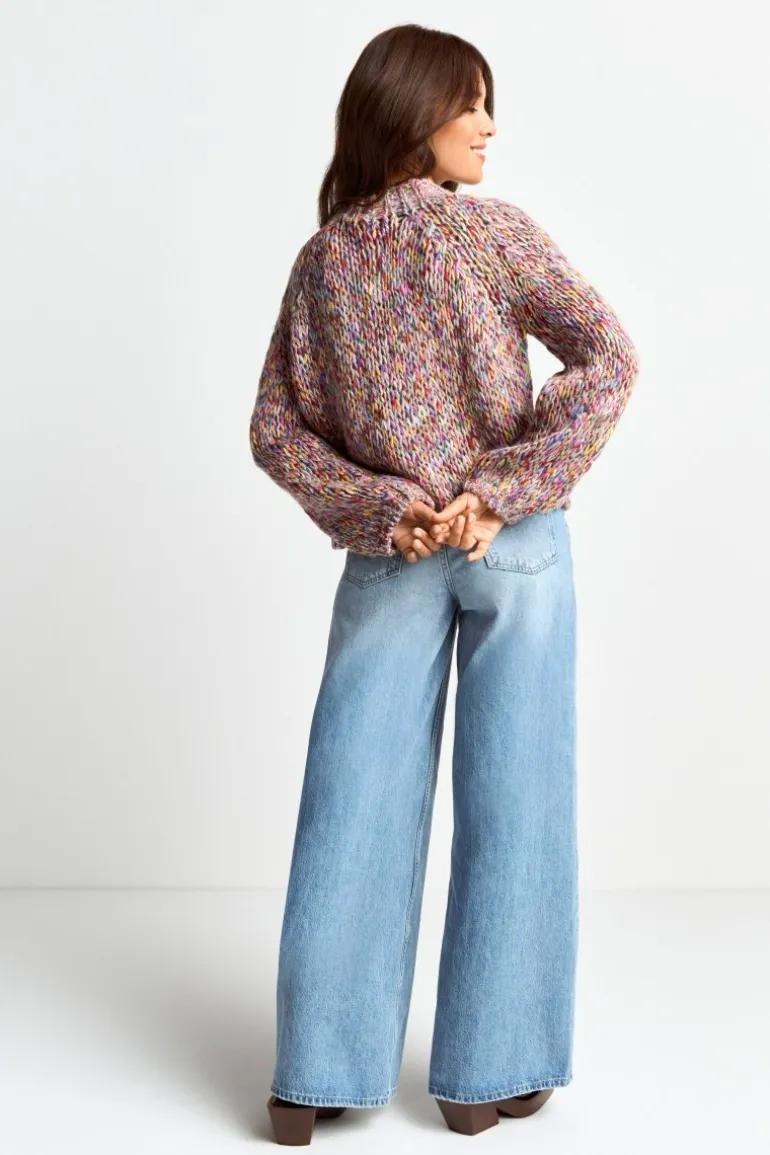 Pullover Aus Melangestrick