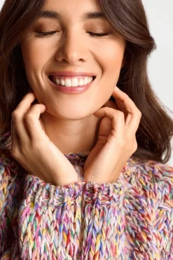 Pullover Aus Melangestrick