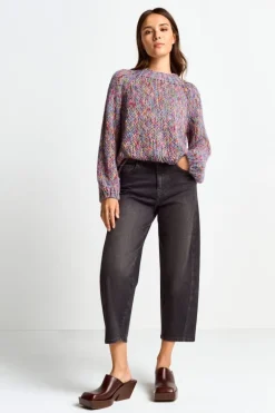 Pullover Aus Melangestrick