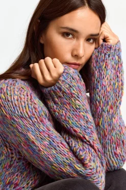 Pullover Aus Melangestrick